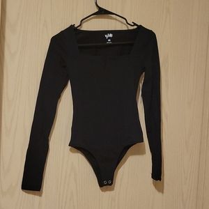 Black long sleeve bodysuit